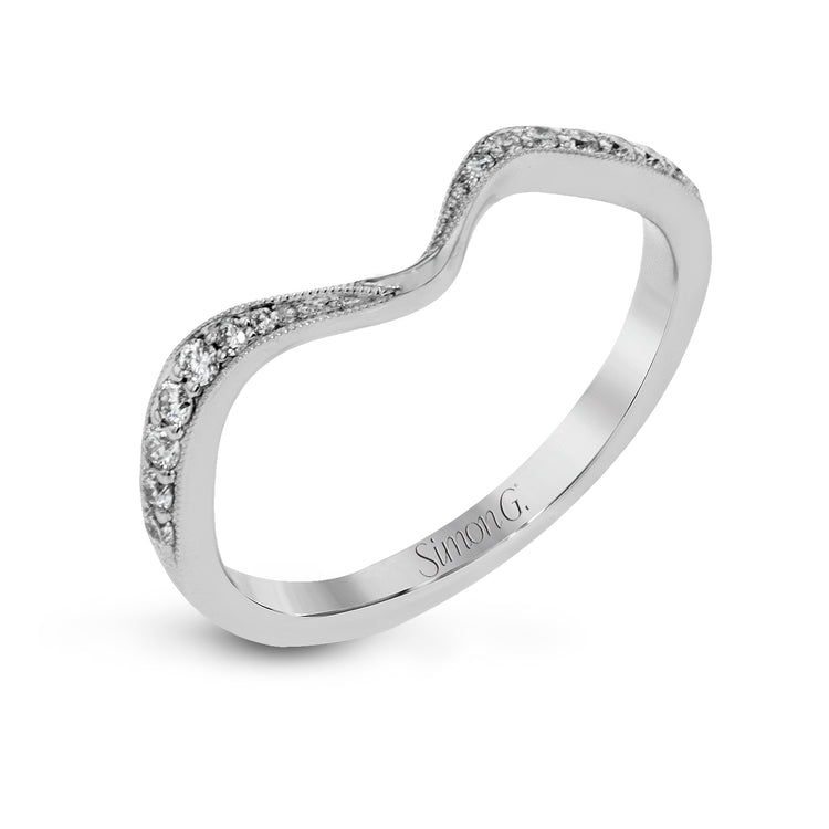 Curved Diamond Band by Simon G