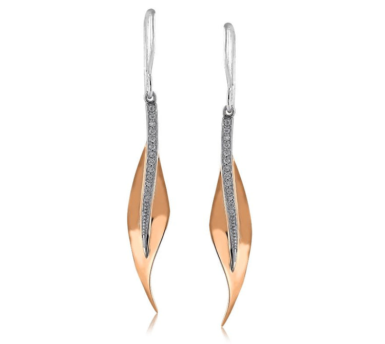 Diamond Leaf Earrings by Simon G