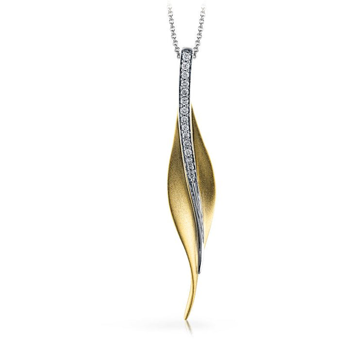 Diamond Leaf Necklace by Simon G