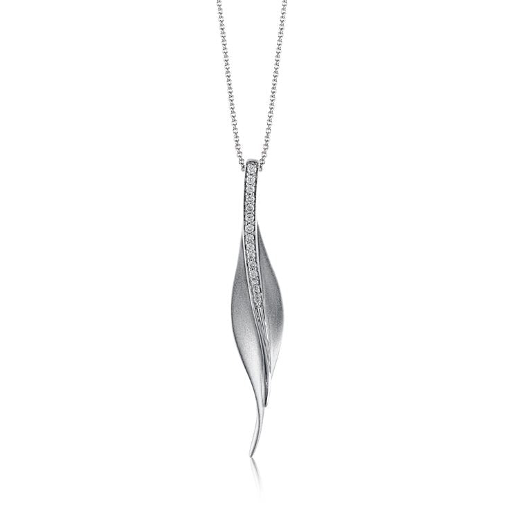 Diamond Leaf Necklace by Simon G