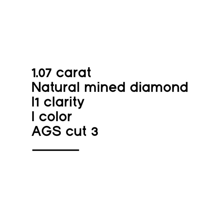 1.07CT Round Brilliant Cut Diamond