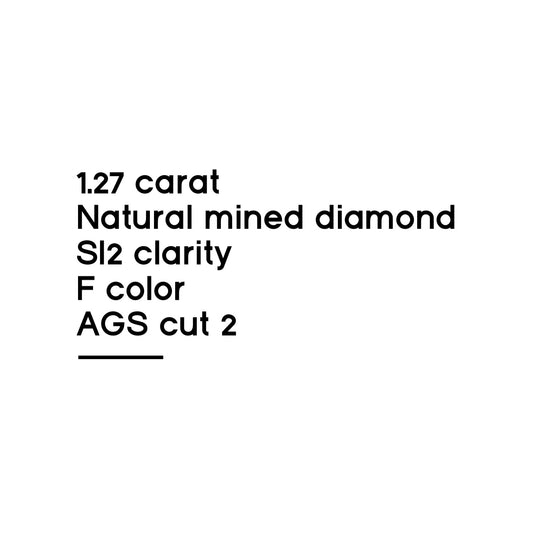 1.27CT Round Brilliant Cut Diamond