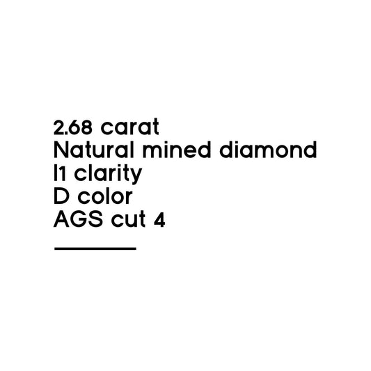 2.68CT  Round Brilliant Cut Diamond