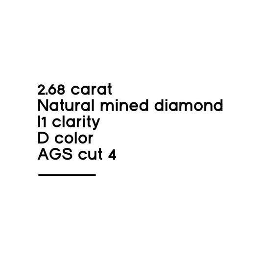 2.68CT Round Brilliant Cut Diamond
