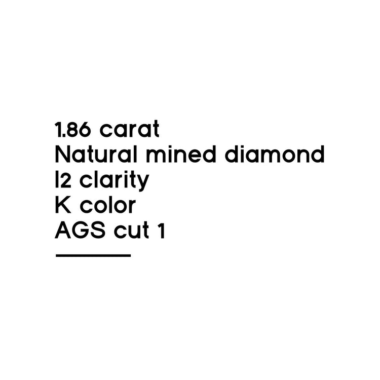 1.86CT Round Brilliant Cut Diamond