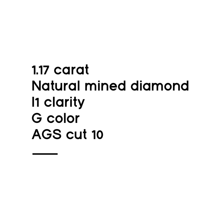 1.17CT Round Brilliant Cut Diamond