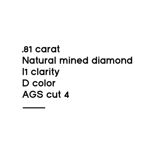 .81CT Round Brilliant Cut Diamond