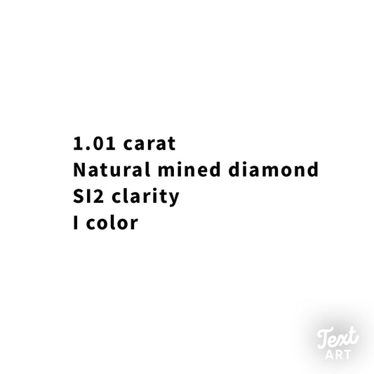 1.01CT Round Brilliant Cut Diamond