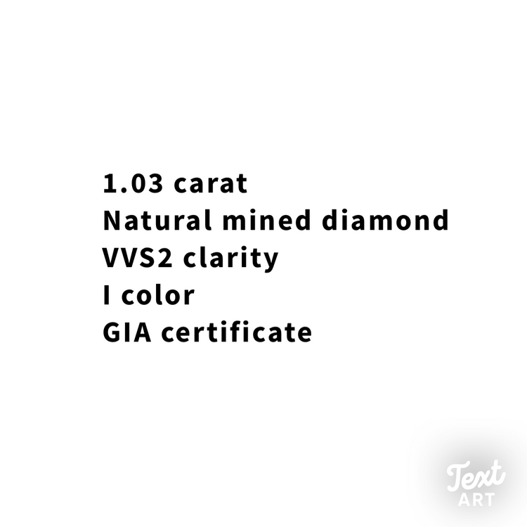 1.03CT Round Brilliant Cut Diamond
