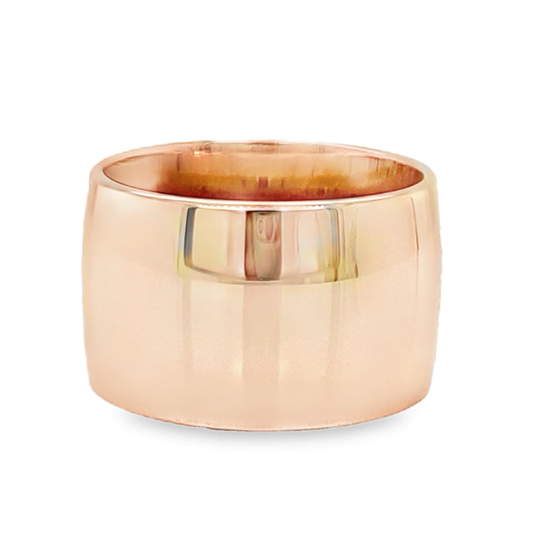 12mm Wide Comfort Fit Rose Band