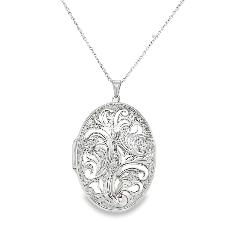 Oversized Embossed Oval Locket