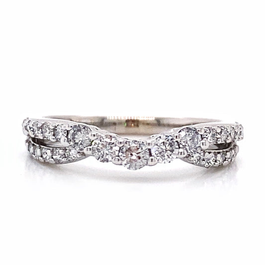 Layered Curved Diamond Band