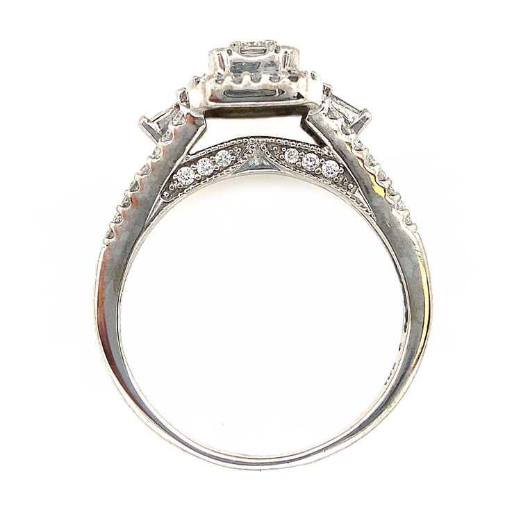 Baguette Halo Ring