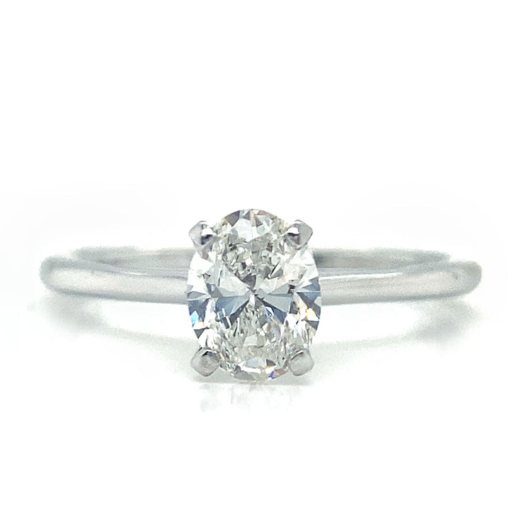 Oval Diamond Solitaire Ring