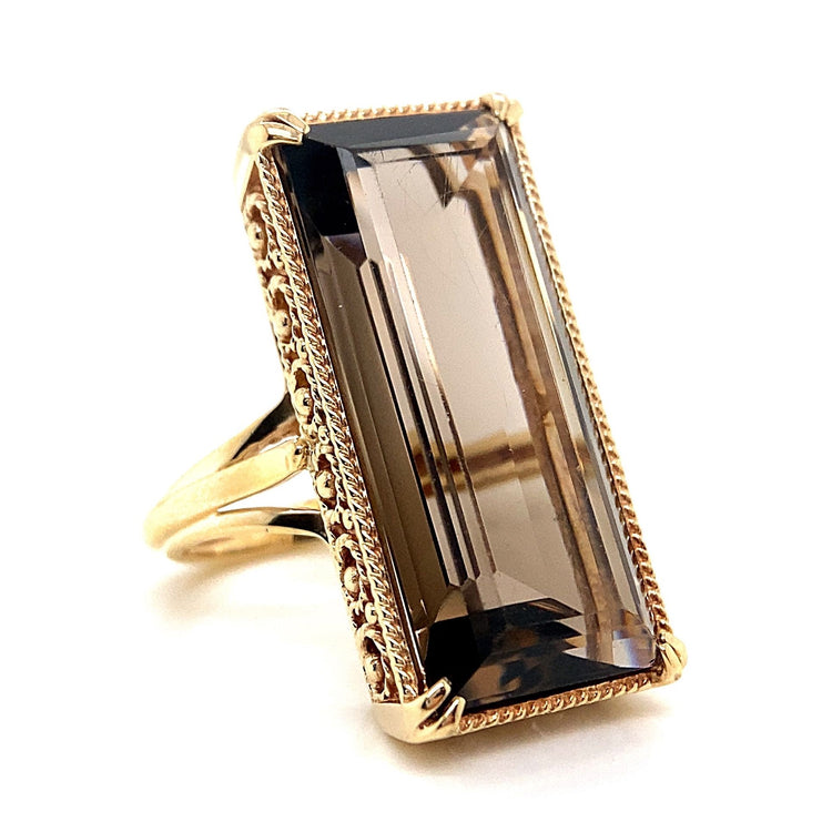 Oversized Smokey Quartz Ring