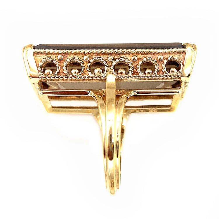 Oversized Smokey Quartz Ring