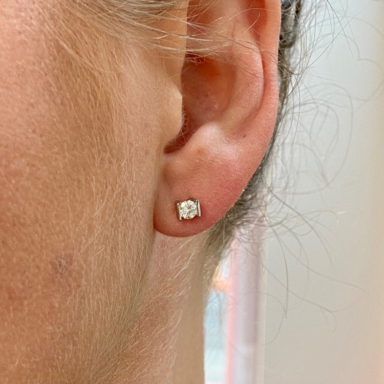 .60CTW White Gold Diamond Studs