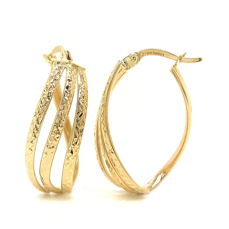 Twist Gold Hoops