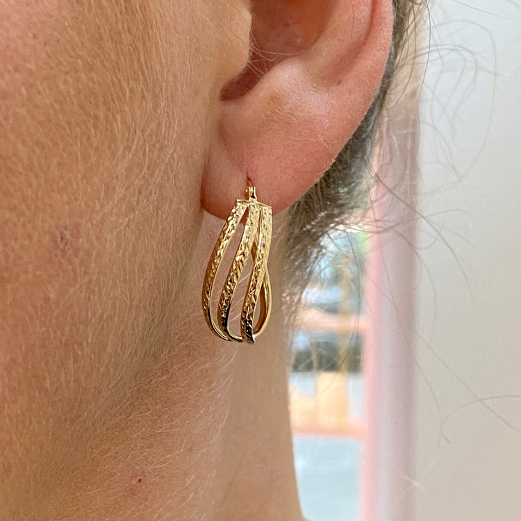 Twist Gold Hoops