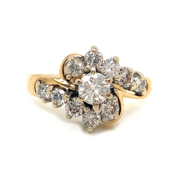 Bypass Diamond Ring