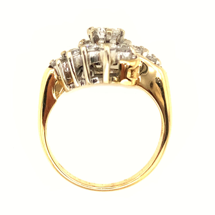 Bypass Diamond Ring