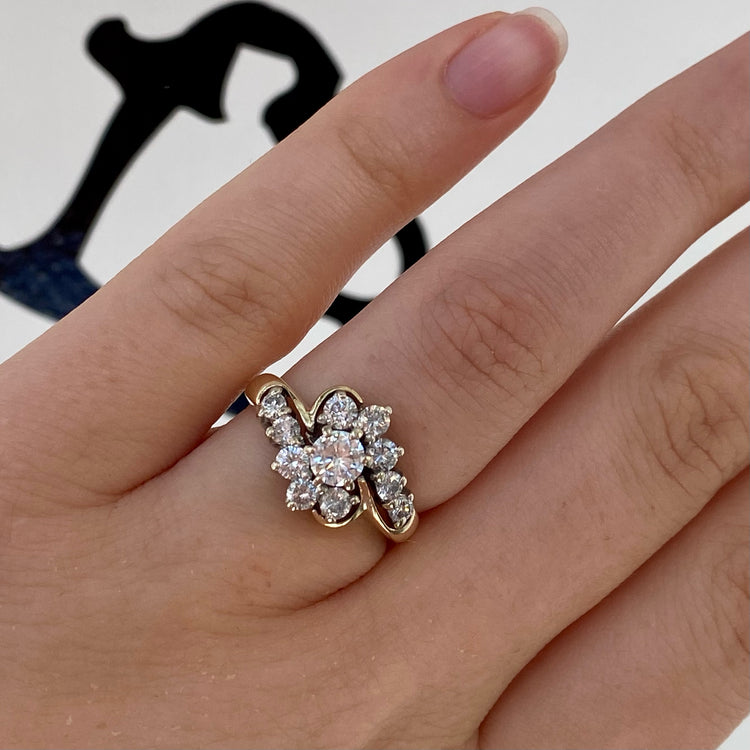 Bypass Diamond Ring