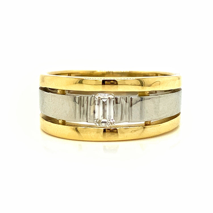 White & Yellow Gold Diamond Band