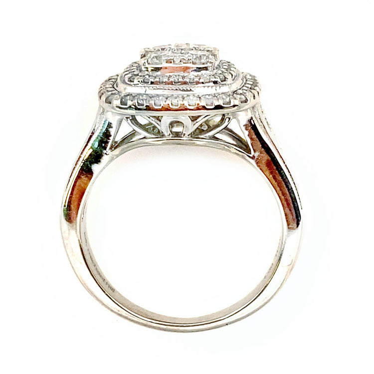 Double Halo Diamond Ring