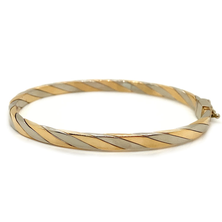 Two Toned Twist Bangle