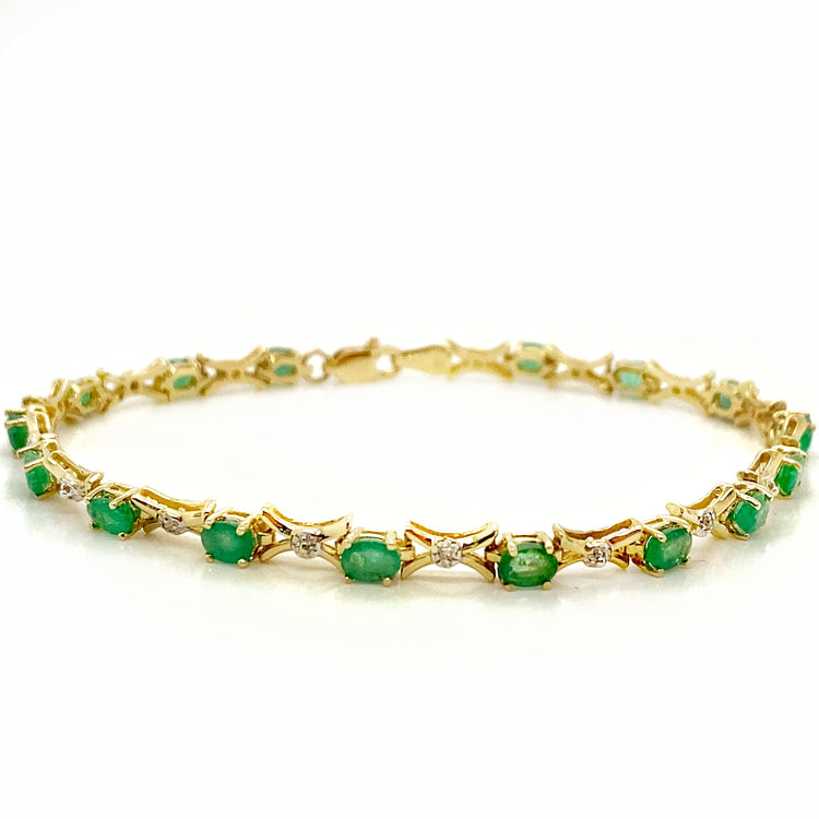 Emerald & Diamond Bracelet