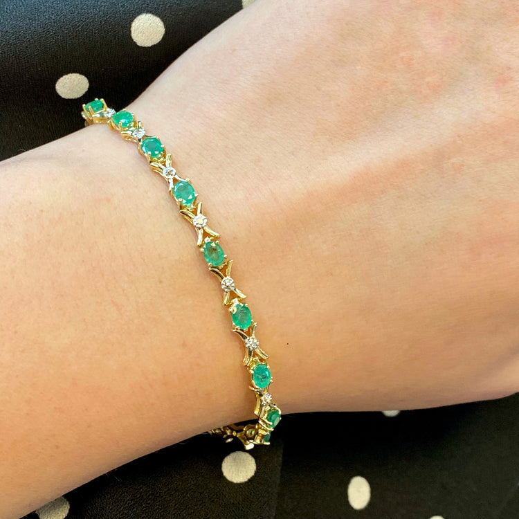 Emerald & Diamond Bracelet