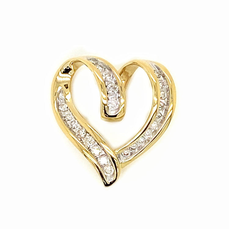 Diamond Heart Slide Pendant