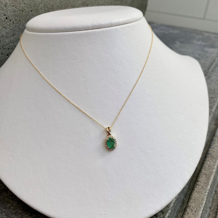 Emerald & Diamond Necklace