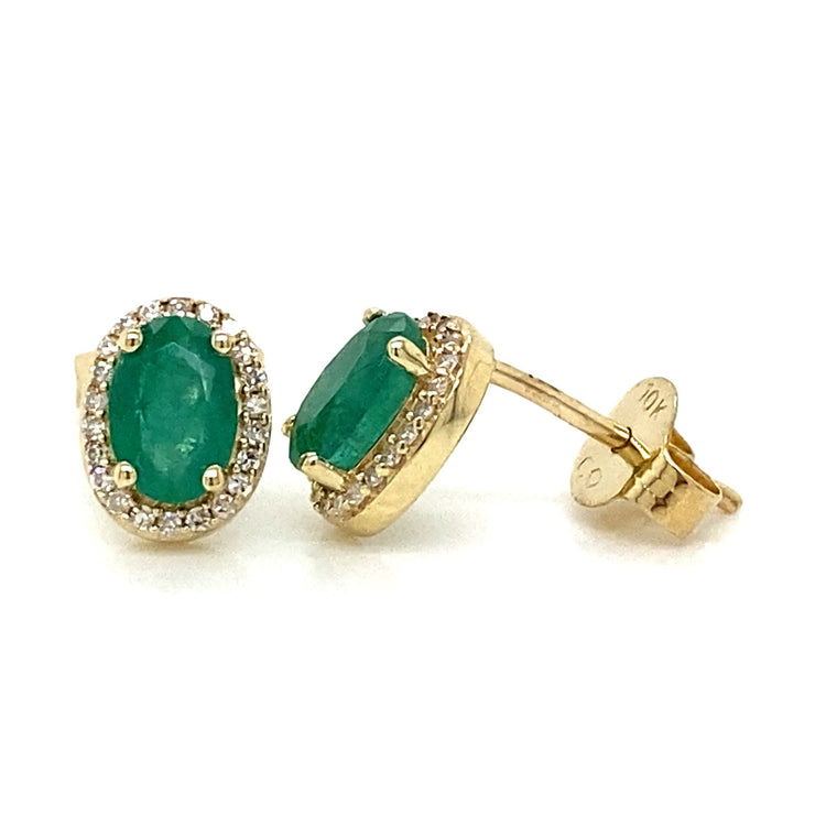 Emerald & Diamond Earrings