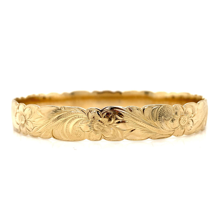 Oval Floral Bangle