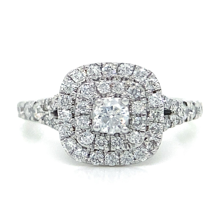 Double Halo Diamond Ring