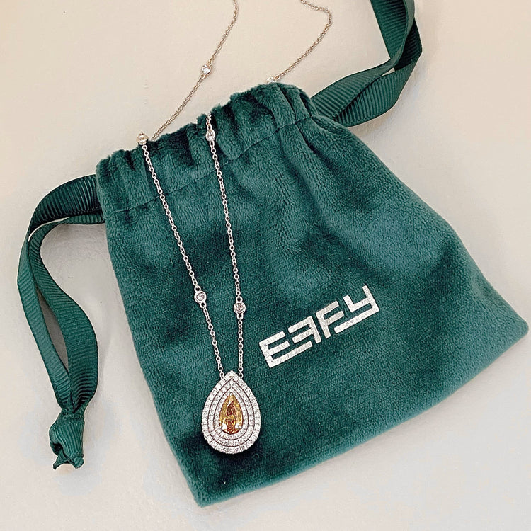 2.03TCW Fancy Yellow Diamond Necklace