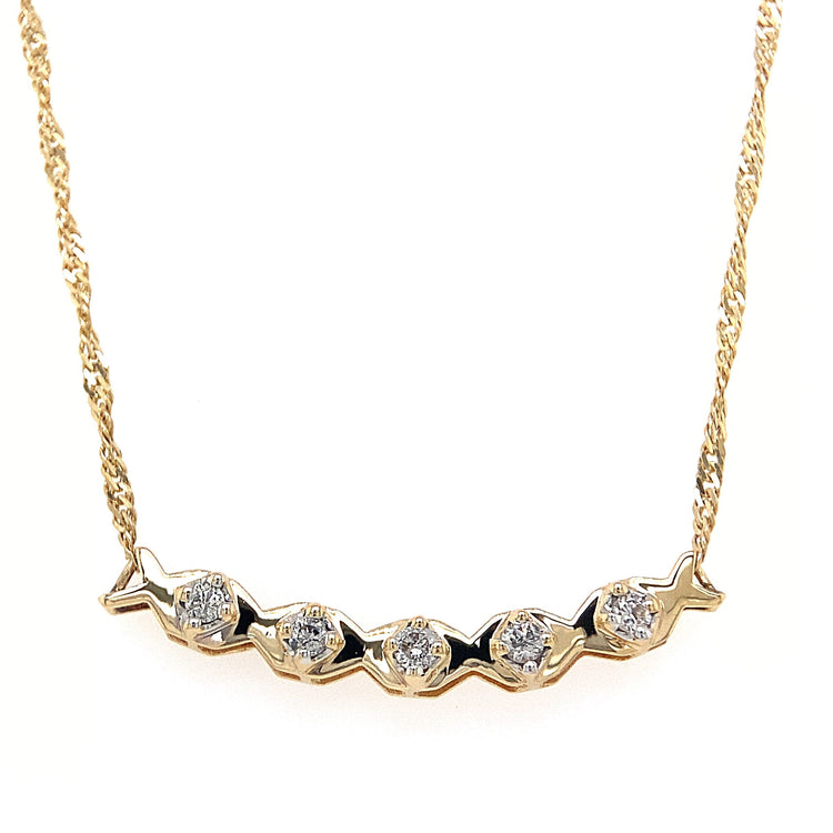 Diamond Bar Necklace