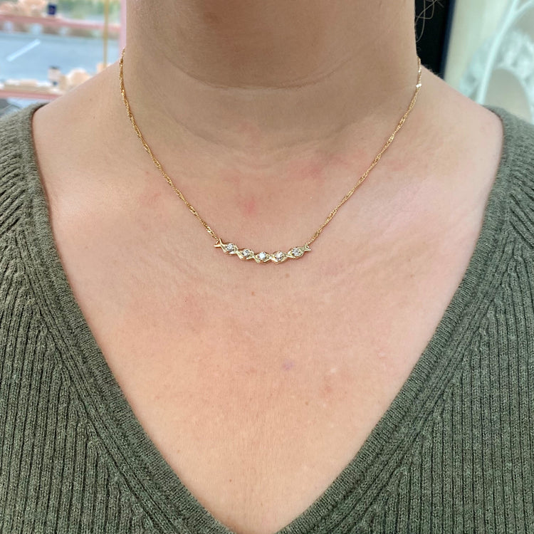 Diamond Bar Necklace