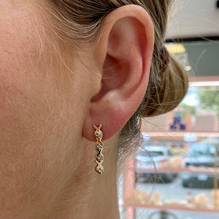Diamond Drop Earrings