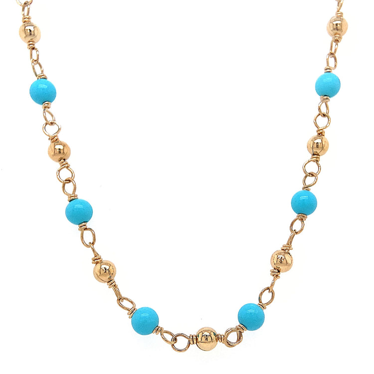 Turquoise Bead Necklace