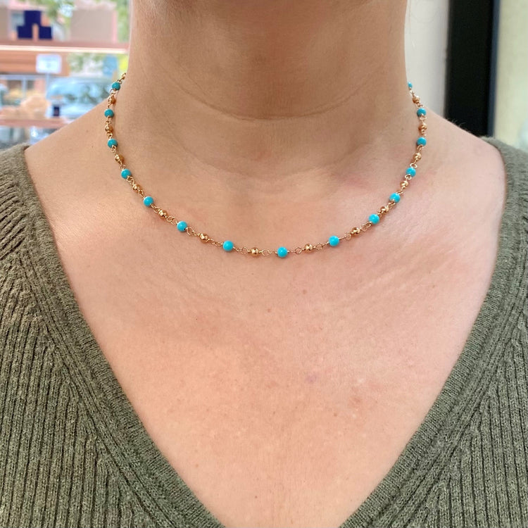 Turquoise Bead Necklace