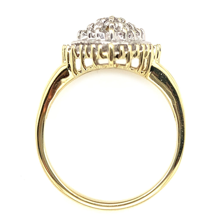 Pear Cluster Diamond Ring