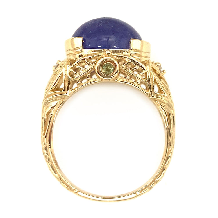 Cabochon Iolite Ring