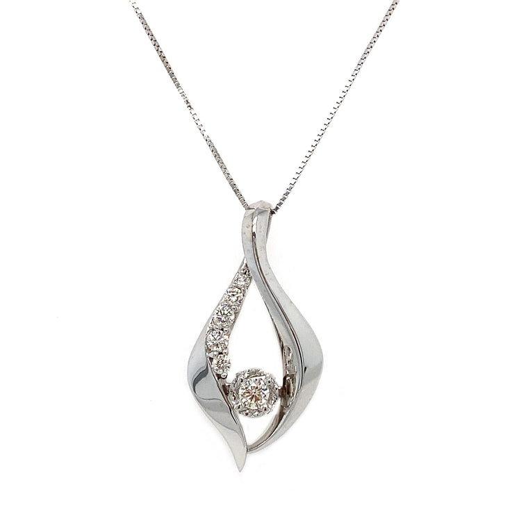 Swirl Diamond Necklace