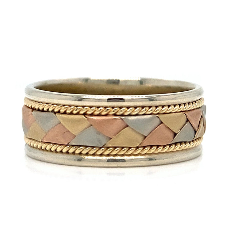 Tri-Gold Braided Band