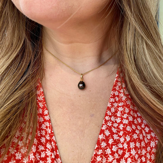 Black Freshwater Pearl Necklace