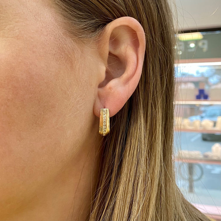 .25TCW Lever Back Diamond Earrings