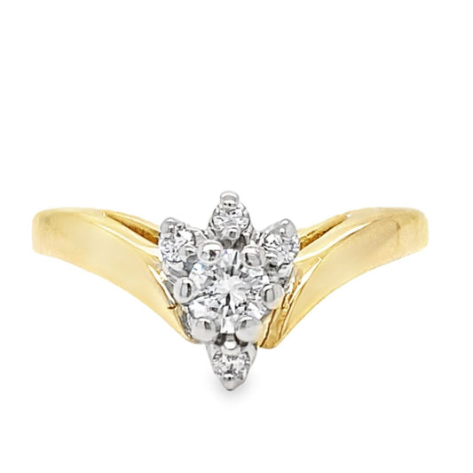 Free Form Diamond Cluster Ring