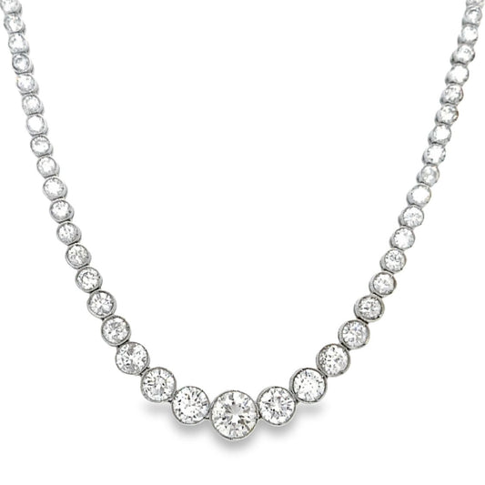 12.74TCW Diamond Riviera Necklace